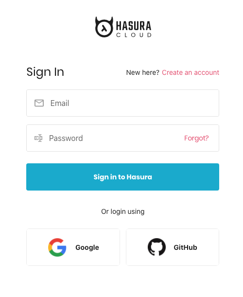 hasura login